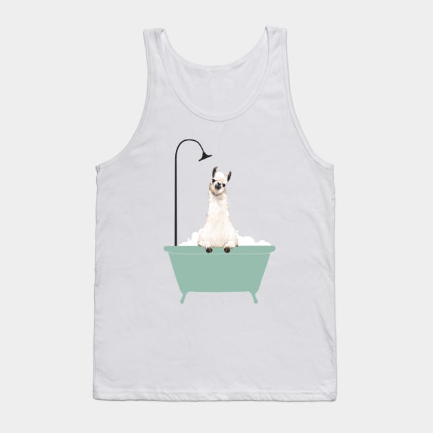 Llama Enjoying Bubble Bath Tank Top by bignosework